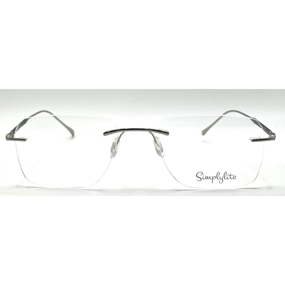 SIMPLYLITE SL601 SILVER/BLACK EYEGLASSES SUNGLASSES FRAMES 53-18-145